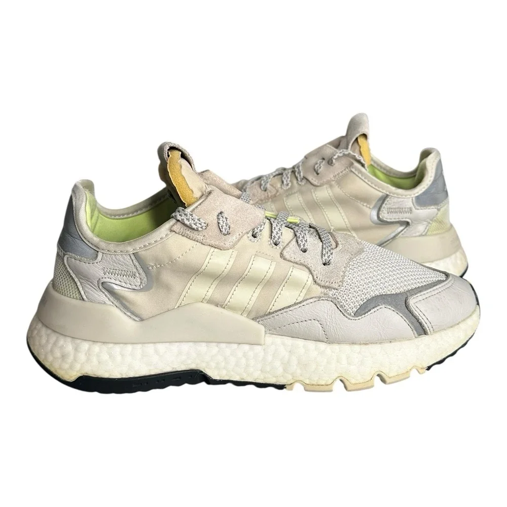 Adidas Women's 8.5‎ Nite Jogger Chunky Sneakers Off Gray High Vis Sporty